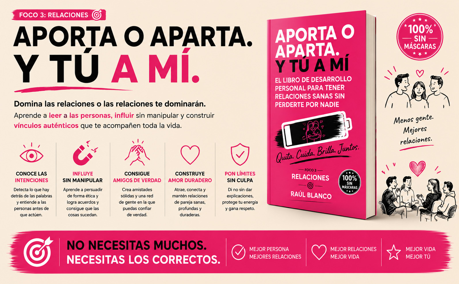 Aporta o aparta. Y tú a mí — no necesitas muchos, necesitas los correctos